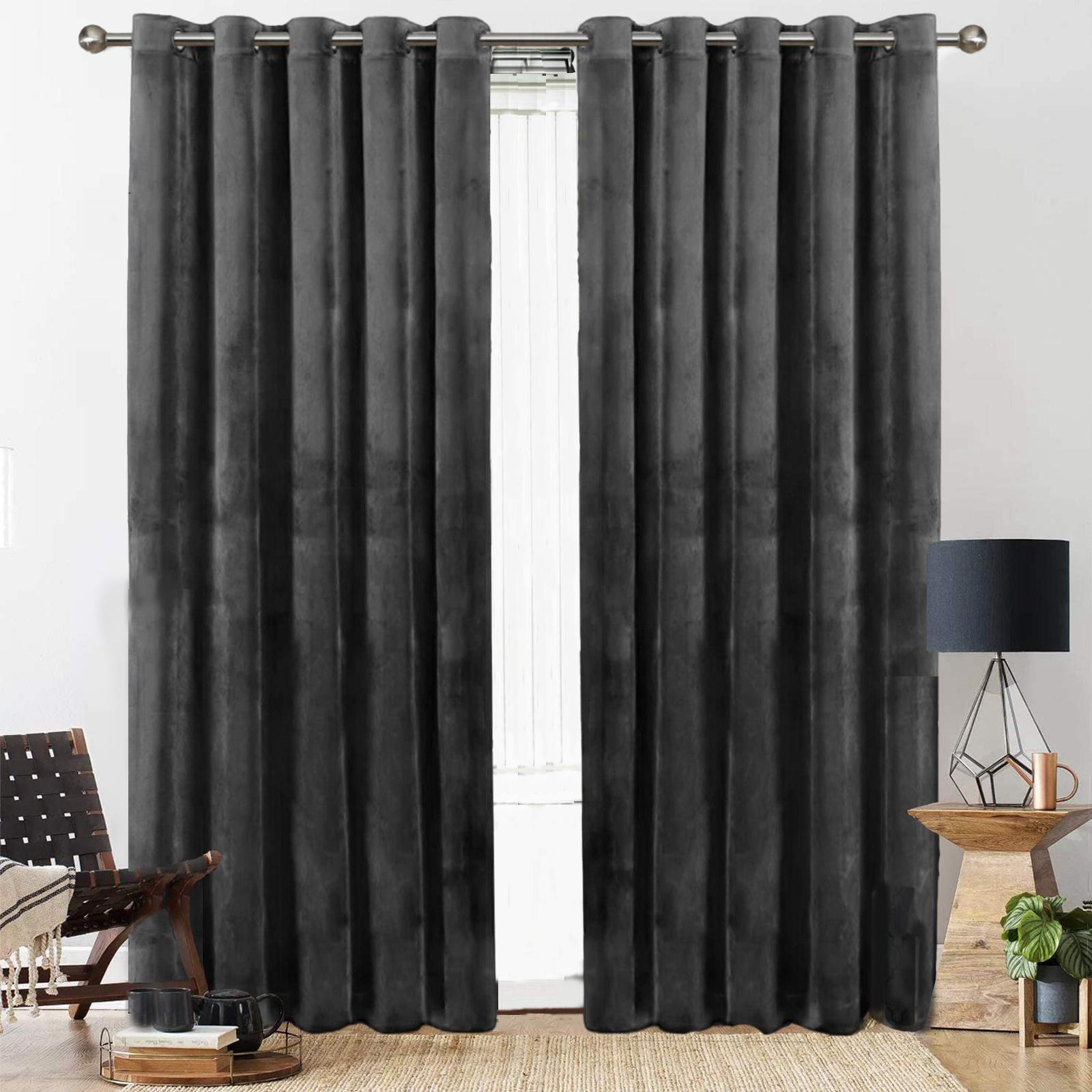 Elegant Mustard Beige Velvet Curtains with Ring Top Window Treatments for Sophisticated Home Decor