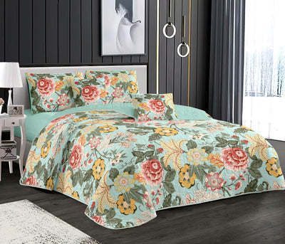 GREEN2 3Pcs BedSpreads