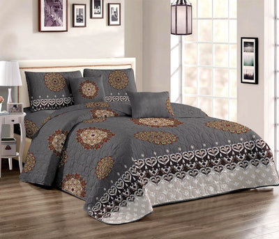GREY3 3Pcs BedSpreads